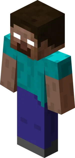 Minecraft Herobrine Character Rendering PNG Image