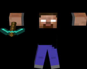 Minecraft Herobrine Disassembled PNG