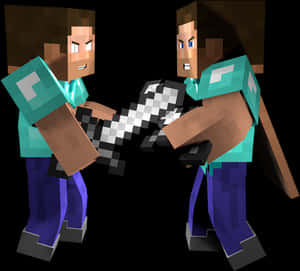 Minecraft Herobrine Duel PNG