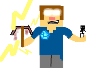 Minecraft Herobrine Fan Art PNG Image