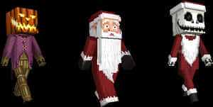 Minecraft Holiday Characters PNG image with transparent background
