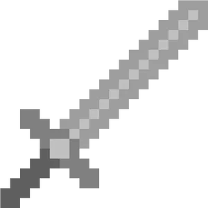 Minecraft Iron Sword Graphic PNG Image