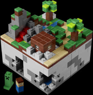 Minecraft Lego Crossover Set PNG image with transparent background