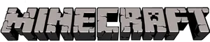 Minecraft Logo Black Background PNG Image