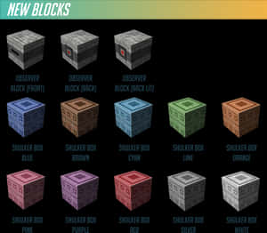 Minecraft_ New_ Blocks_ Observer_ Shulker_ Boxes PNG image with transparent background