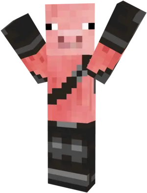 Minecraft_ Pig_ Character_ Model.png PNG Image