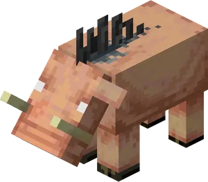 Minecraft Pig Model.png PNG Image