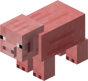 Minecraft_ Pig_ Model.png PNG Image