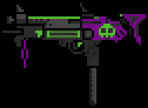 Minecraft_ Pixel_ Art_ Energy_ Weapon PNG image with transparent background