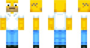 Minecraft Pocket Edition Skins Homer Simpson, HD Png Download PNG image with transparent background