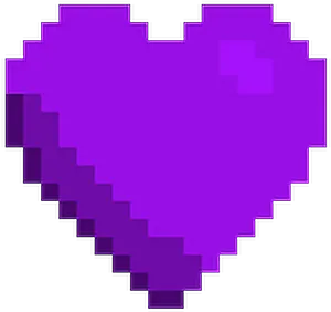 Minecraft_ Purple_ Pixel_ Heart PNG Image