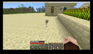Minecraft_ Sand_ Village_ Chicken_ Adventure PNG image with transparent background