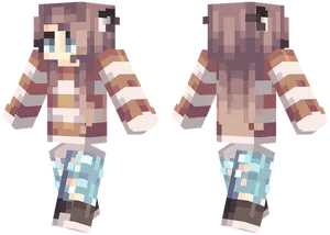 Minecraft Skin Female Adventurer PNG Image