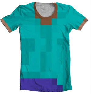 Minecraft Steve Costume T Shirt PNG Image