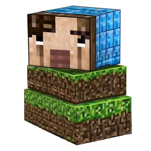 Minecraft Steve Head Blueprint Png 2 PNG Image