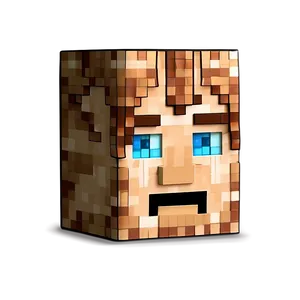 Minecraft Steve Head Cutout Png 06282024 PNG Image