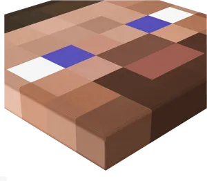 Minecraft Steve Texture Closeup PNG Image