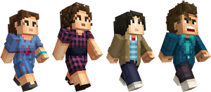 Minecraft Stranger Things Skin, HD Png Download PNG image with transparent background