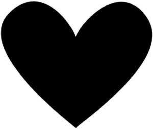 Minecraft Style Black Heart PNG Image