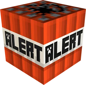 Minecraft T N T Block Alert PNG Image