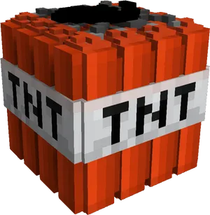 Minecraft T N T Block3 D Model PNG Image