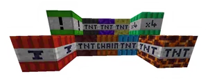 Minecraft T N T Chain PNG Image