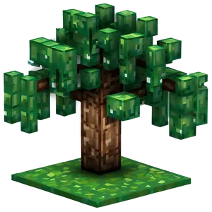 Minecraft Tree With Vines Png Yyh PNG Image