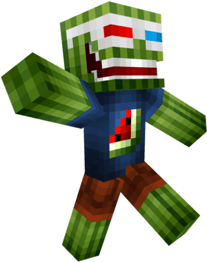 Cool Melon Minecraft Skin, HD Png Download PNG