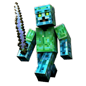 Minecraft Zombie PNG xce PNG image with transparent background