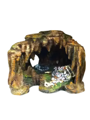 Miniature Aquarium Cave Decoration PNG Image