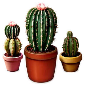 Miniature Cactus Collection Png 06282024 PNG Image