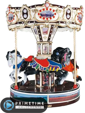 Miniature Classic Carousel Toy PNG Image