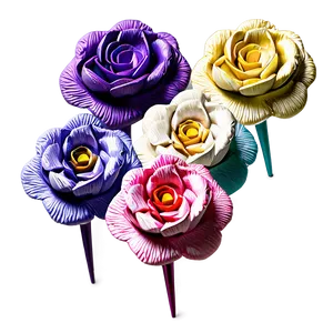 Miniature Rolled Flower Cluster Png 06282024 PNG Image