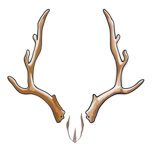 Minimalist Antler Outline Png Njr81 PNG Image