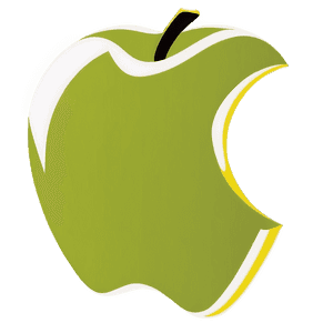 Minimalist Apple Logo Silhouette PNG 05232024 PNG with transparent background