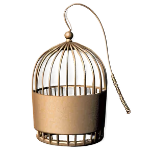 Minimalist Bird Cage Sketch Png Rem PNG Image