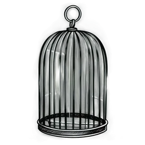 Minimalist Bird Cage Sketch Png Yfu72 PNG Image