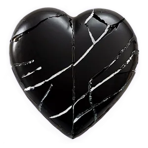 Minimalist Black Broken Heart Png Hdw PNG Image