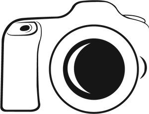 Minimalist Black Camera Logo PNG Image