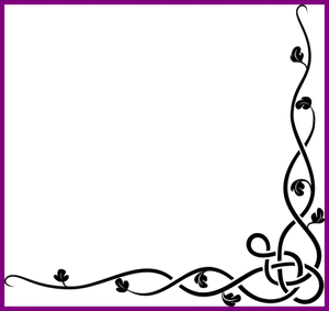 Minimalist Black Framewith Crescent Moons PNG Image