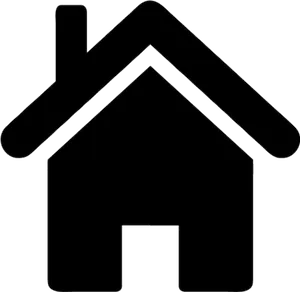 Minimalist Black Home Icon PNG Image