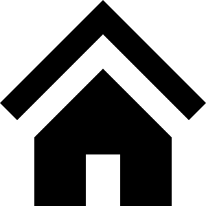 Minimalist Black House Icon PNG image with transparent background