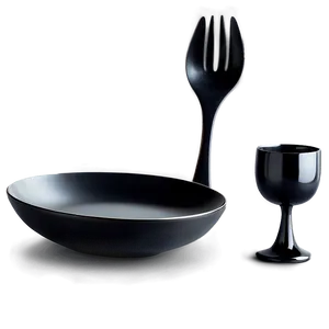 Minimalist Black Tableware Png Yjm37 PNG Image