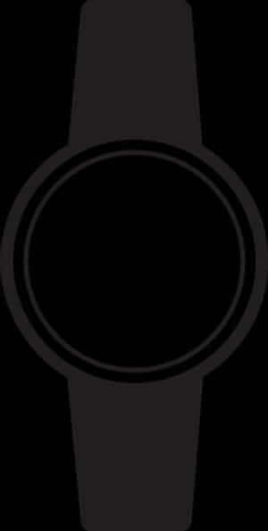 Minimalist Black Watch Silhouette PNG image with transparent background