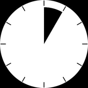 Minimalist Blackand White Clock Face PNG image with transparent background