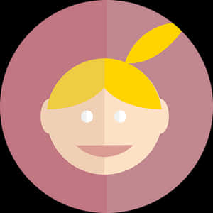 Minimalist Blonde Character Icon PNG image with transparent background