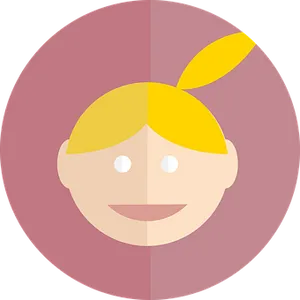 Minimalist Blonde Character Icon PNG Image