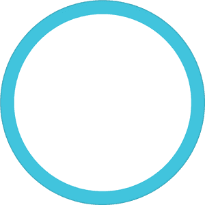 Minimalist Blue Circle Design PNG image with transparent background
