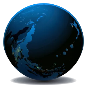 Minimalist Blue Planet Symbol Png Maa3 PNG Image