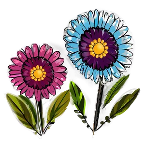 Minimalist Boho Flowers Png Rby12 PNG Image